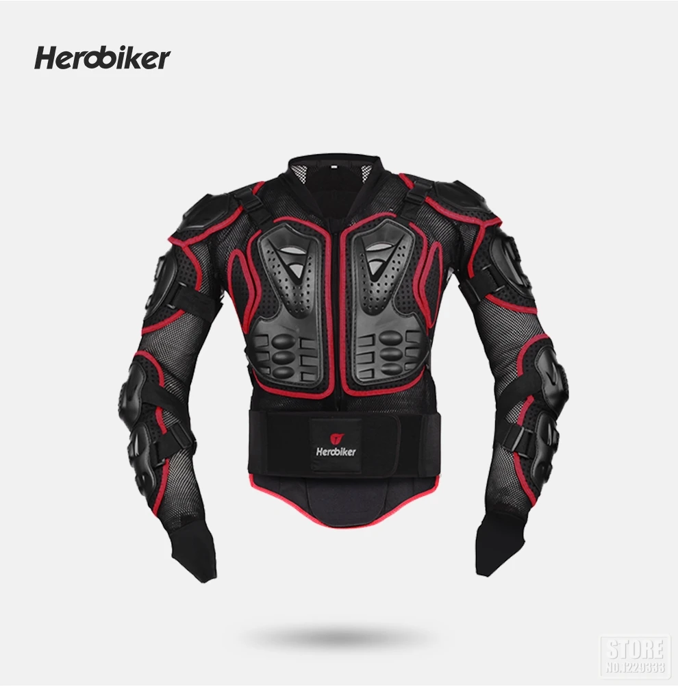 HEROBIKER мотоциклетная куртка полный корпус Броня оборудование Мотокросс внедорожный протектор Защитное снаряжение одежда S/M/L/XL/XXL/XXXL