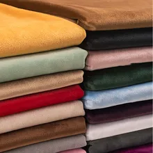 155*50 см золотая шелковая Бархатная ткань, фланелевая короткая плюшевая ткань для шитья, сделай сам, для штор, подушки, дивана, скатерти, одежда D20