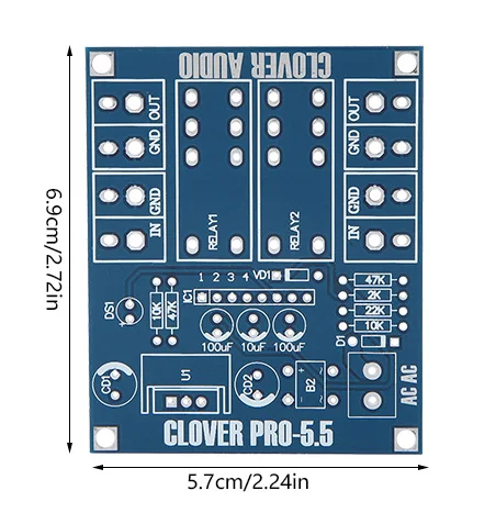 AC 12-24 V двойное реле регулятор напряжения Защитная панель динамика модуль DIY Kit аудио динамик защита цепи прочный