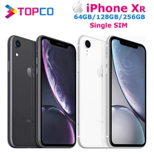 Apple iPhone XR заводской разблокированный мобильный телефон 4G LTE 6," шестиядерный 12 МП и 7 мп ram 3 ГБ rom 64 Гб/128 ГБ/256 ГБ NFC