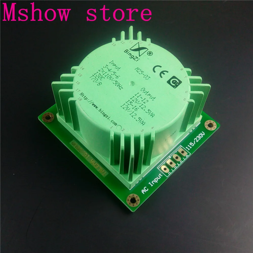 US $25.88 Mshow 25VA 25W Bingzi Sealed Transformer W Mounting PCB Install Input 110V2 Output Option 15V 18V 12V For Audio Hifi Amp DAC