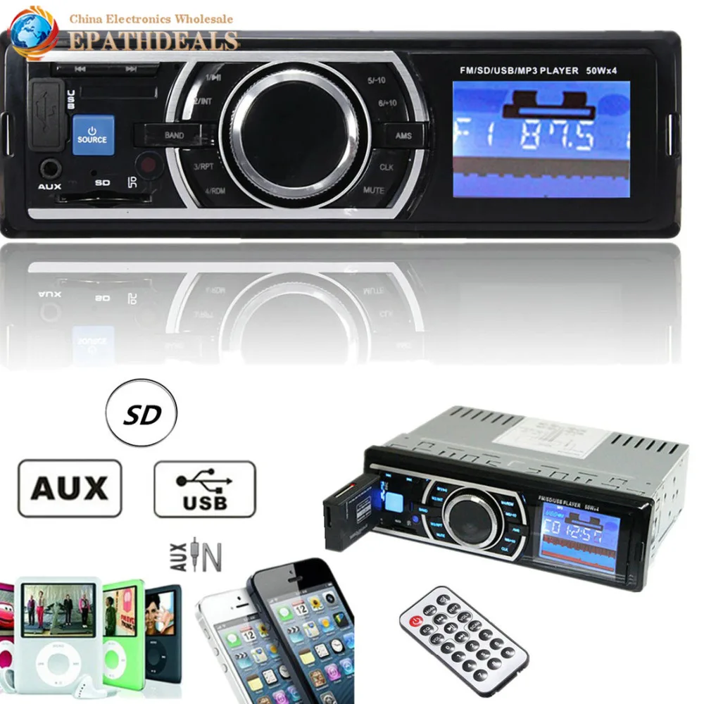 

25W x 4CH Auto Car Radio Stereo Audio In-Dash Aux Input Receiver with SD / USB / MMC / AUX / MP3 FM Player + Remote Control