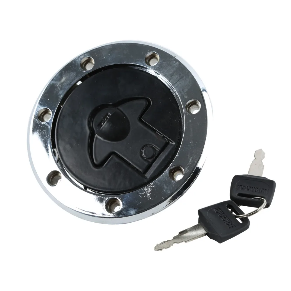 Motorcycle Metal Fuel Gas Tank Cap Cover Lock With Keys For Kawasaki