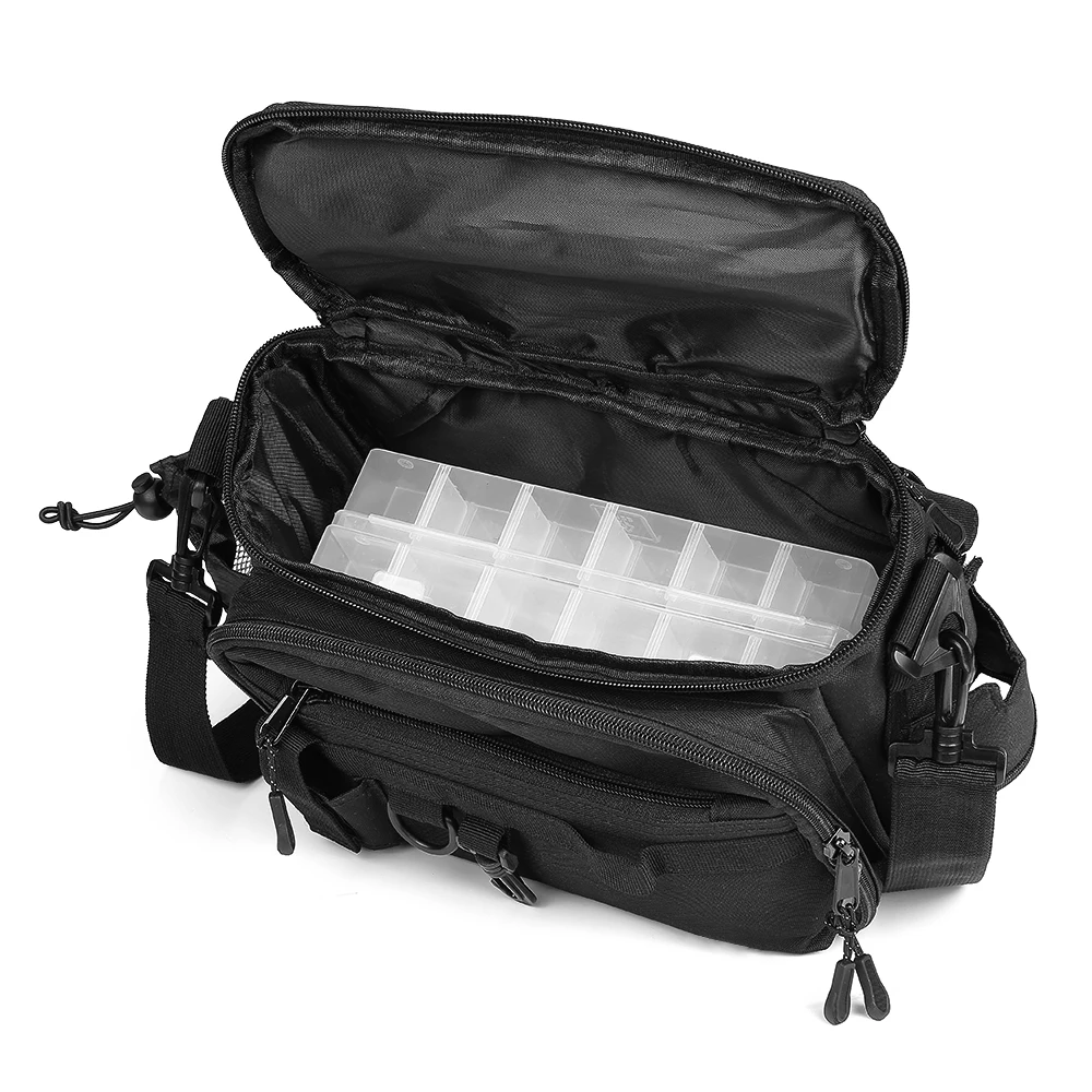 

Blusea Multifunctional Fishing Bag Fishing Tackle Case Shoulder Back Pack Waist Storage Case with/without Fishing Tackle Box