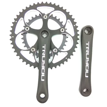 

TRUYOU 110 BCD 50/34T Crankset Road Bicycle Chainwheel Folding Bike Chainrings 2*7/8/9 Speed Double Disc Crank 170mm Black