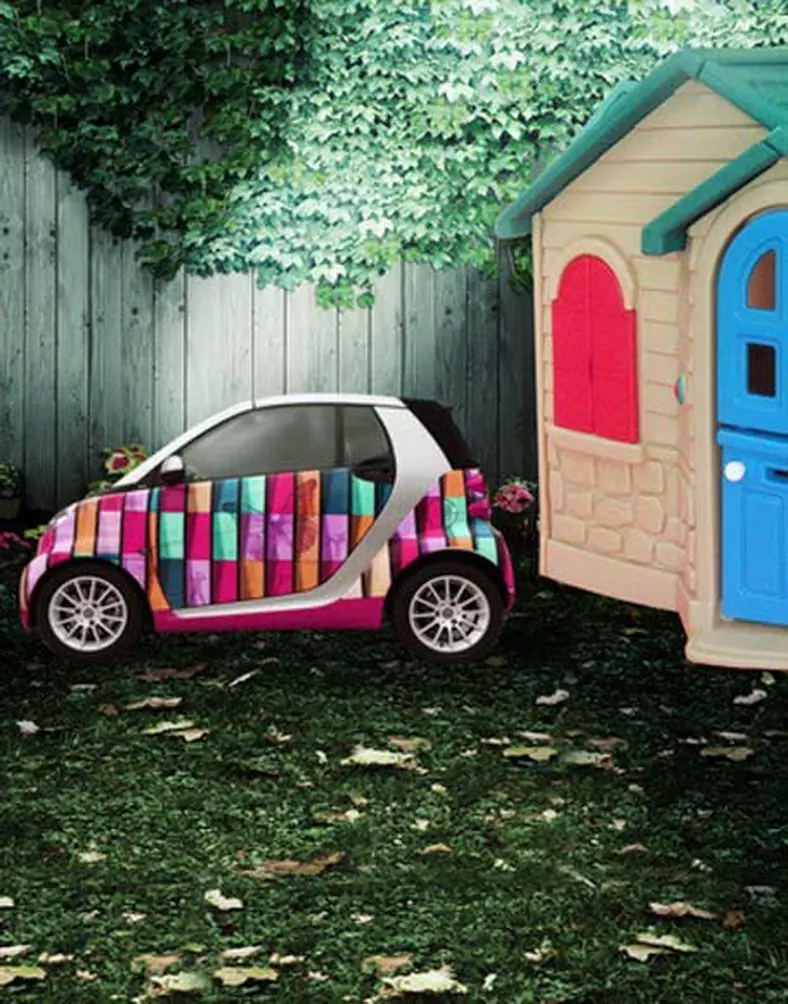 

Meadow Car House Photography Backdrops Photo Props Studio Background 5x7ft