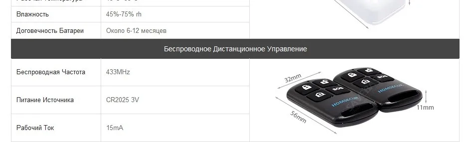 HOMSECUR Беспроводной LCD 3G SMS Автодозвон Система охранной сигнализации