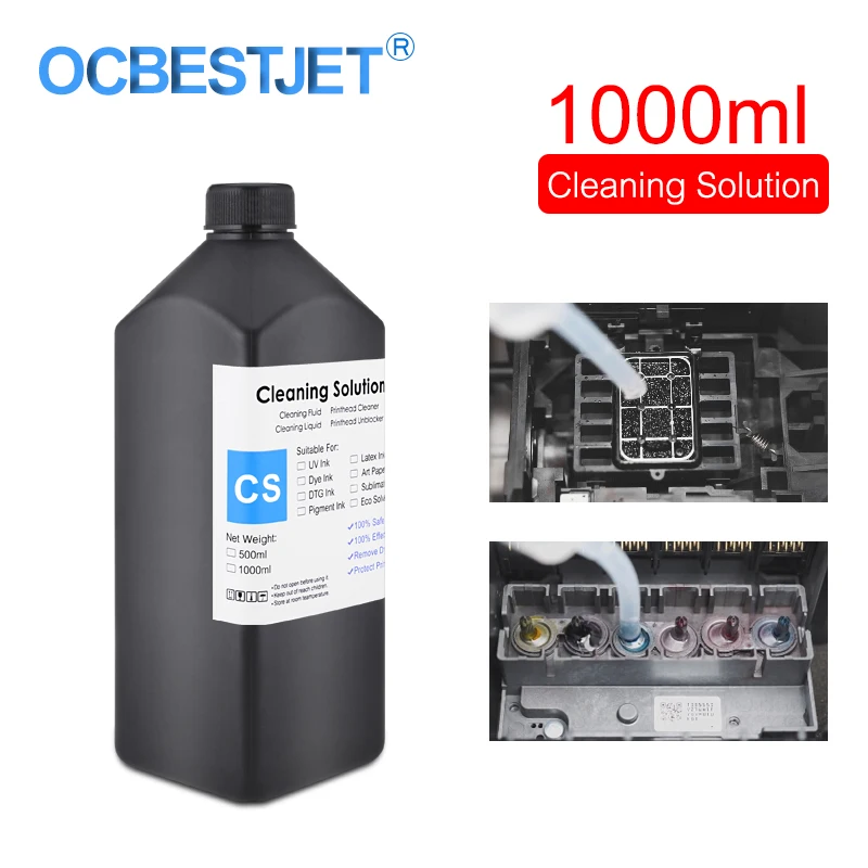 1000ML UV Cleaning Liquid For Epson Roland Mimaki UV Modified Printer Cleaning Fluid Printhead Cleaning Solution UV Ink Cleaner|bottle organizer|liquid stonebottled water dispenser pump - AliExpress