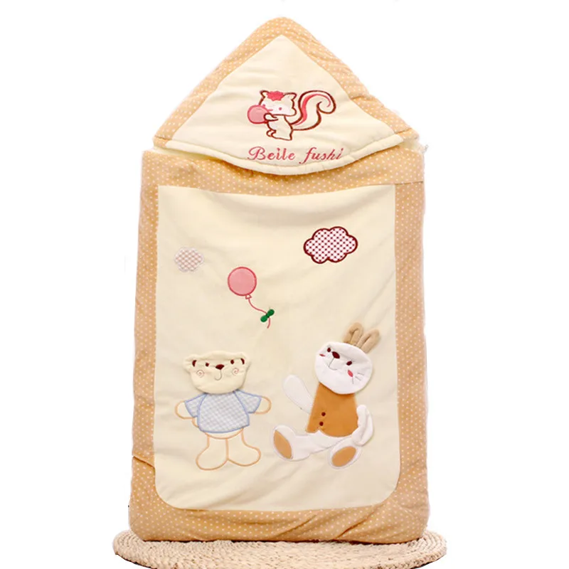 Детский спальный мешок, конверт, зимний детский спальный мешок, лапка для коляски, хлопковый спальный мешок для новорожденных, пеленка, велюровая, Slaapzak