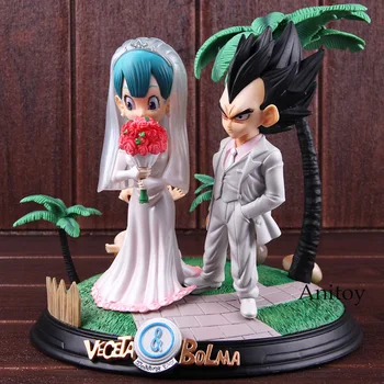 

Anime Figure Toy Dragon Ball Vegeta & Bulma Wedding Day PVC Statue Figure Collectible Figurines Dragon Ball Toys Set
