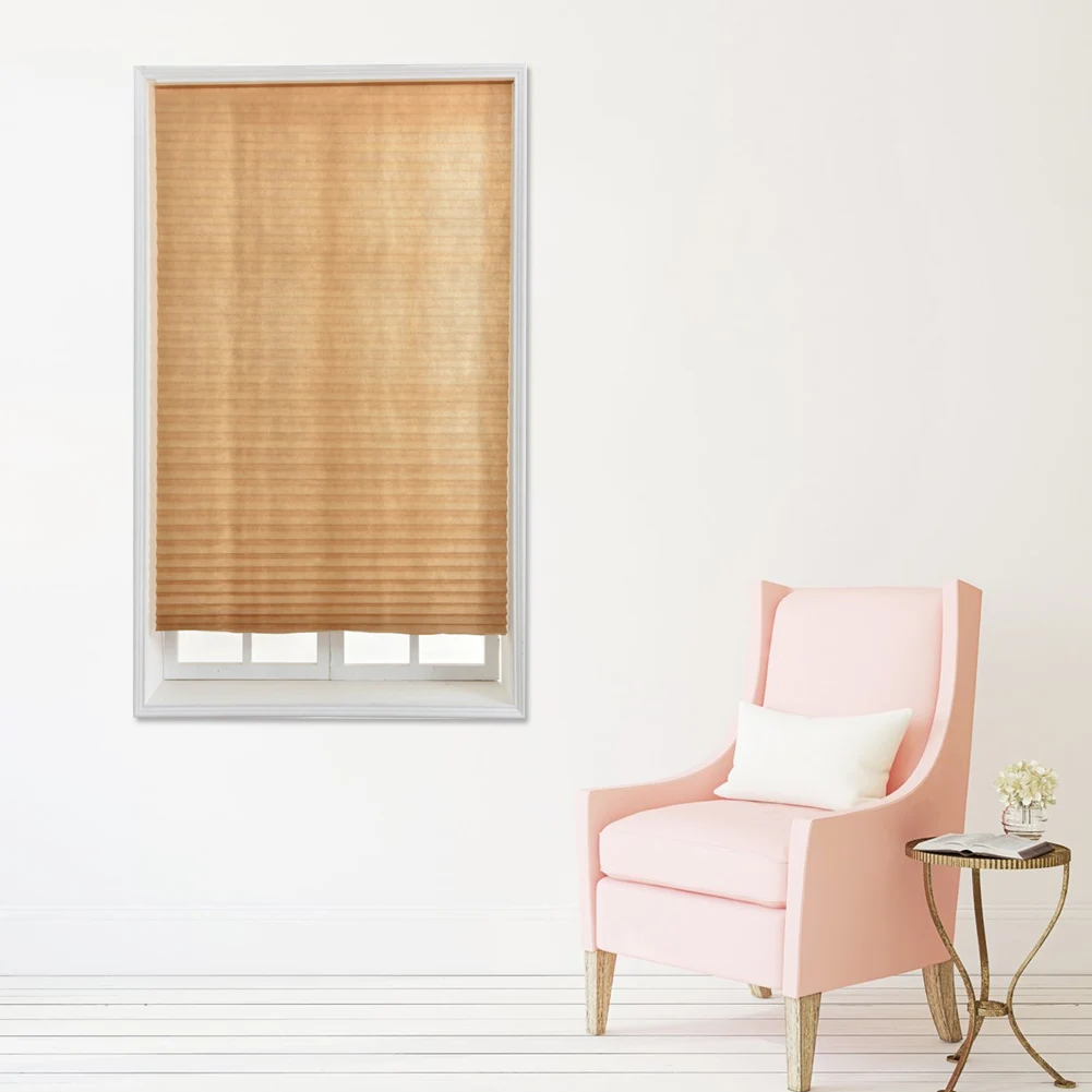 

Pleated Paper Curtain Light Filtering Adhesive Inside Mount Cordless Cellular Shade SDF-SHIP