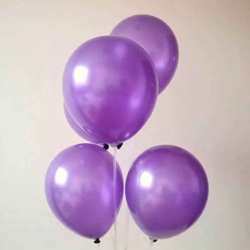 

100pcs/lot 10 inch 1.5g round latex purple balloons baby 1year birthday party balloon decoration wedding helium ballon kids toys