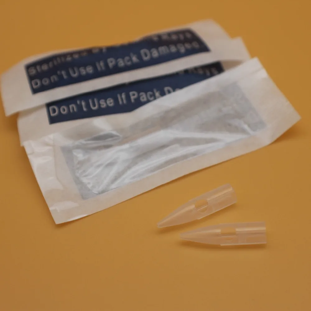 100Pcs 1RL Tattoo Caps Permanent Makeup Tattoo Needle Tips For BioTouch Drangon/Mosaic/Merlin Eyebrow Lip Machine