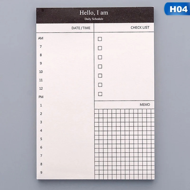 Простой стиль небольшой бумажный блокнот ежедневный планировщик офисный стол контрольный лист блокнот, чтобы сделать список школьная офисная поставка
