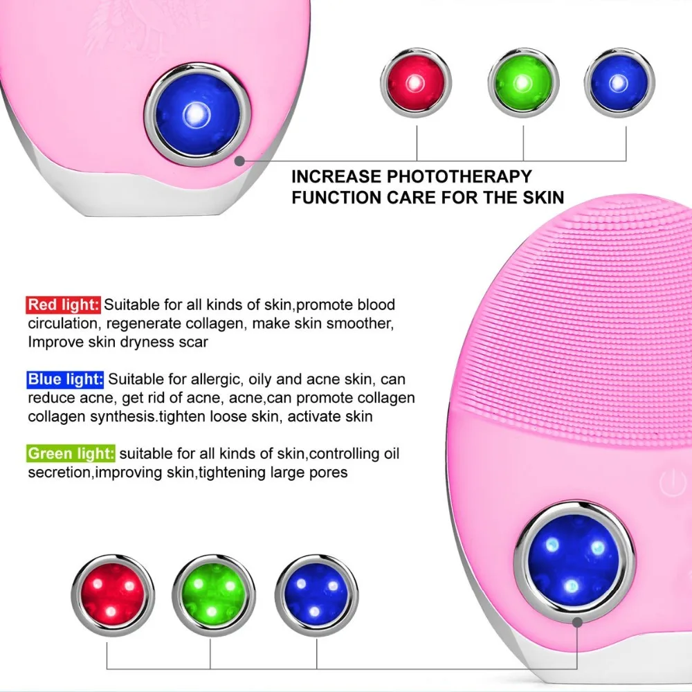 Ультразвуковая Очищающая щетка для лица Elactric, беспроводная щетка для лица, массажер для лица