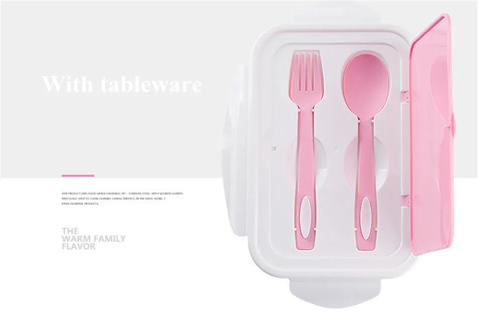 MICCK Lunch Box Eco-Friendly Portable Food Container With Bags Tableware Microwavable Bento Box For kids Picnic School Office 7