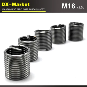

m16*2D *1.5P , 30pcs , fine thread , 304 auto car tool wire thread insert , stainless steel screw insert , chinese fasteners