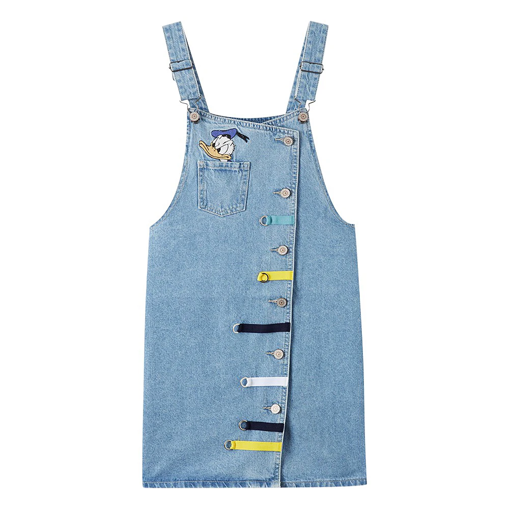 Metsbonway Brand Jeans Strap of Donald Duck Fashion Embroidered Dress in Summer and Spring