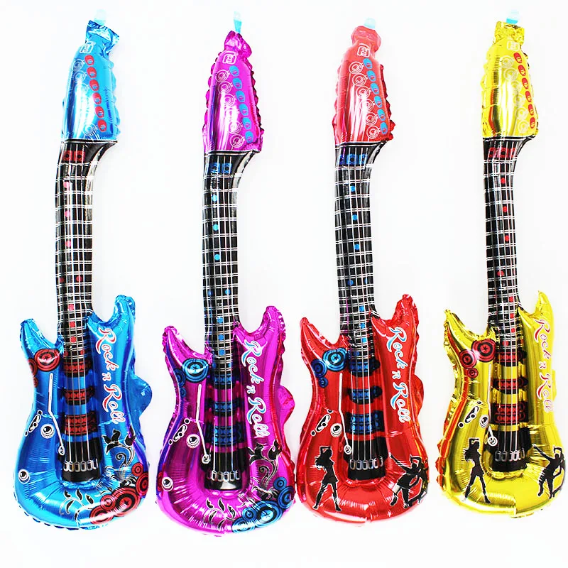 10pcs/lot Guitar balloon inflatable air ballon for birthday