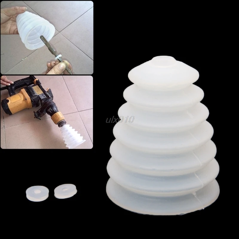  Drill Dust Collector White Rubber Dust Cover Electric Hammer Drill Dust Cover Electric Drill Power 