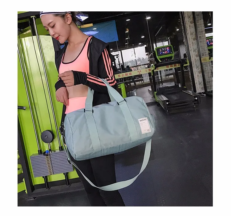 Одноцветная Мужская спортивная сумка на одно плечо, большая вместительность, простая сумка для фитнеса, Женская дорожная сумка на короткое расстояние