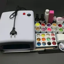 High quality Pro Full 36W White Cure Lamp Dryer& 12 Color UV Gel Nail Art Tools Sets Kits BTT-123 art