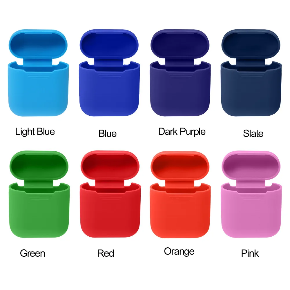 

Silicone Shock Proof Protective Case for Apple AirPods True Wireless Headphone Carry Sleeve Skin Protector Case Cover