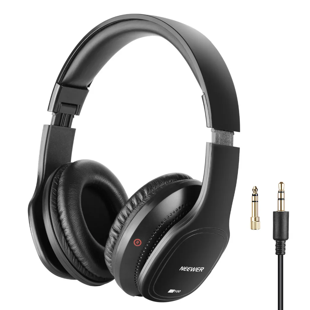 Neewer HD100 Studio Monitor Headphones Dynamic Foldable Headsets with