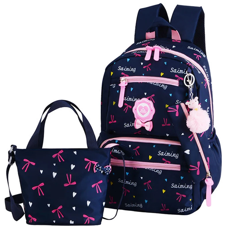 

Kids Orthopedic Backpack School Bags Teenager Girls Printing travel Backpacks 3pcs/Set Rucksack schoolbags mochila infantil