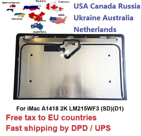 ЕС ЖК-дисплей iMac 21," 2012 2013 A1418 2K LM215WF3 SD D1 SDD1 SD D2 D3 D4 D5 MD093 MD094 ME086 087