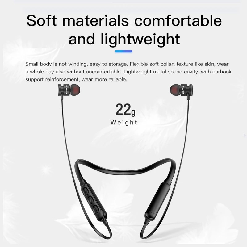 Дешево AWEI T11S Bluetooth наушники Беспроводная гарнитура с микрофоном шейным 3D бас стерео спортивные наушники для телефона fone de ouvido