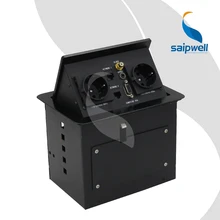 Английский тип алюминиевый сплав/железный стол розетка/Настольный Pop Up розетка(220 В 16А) SPM-401EU