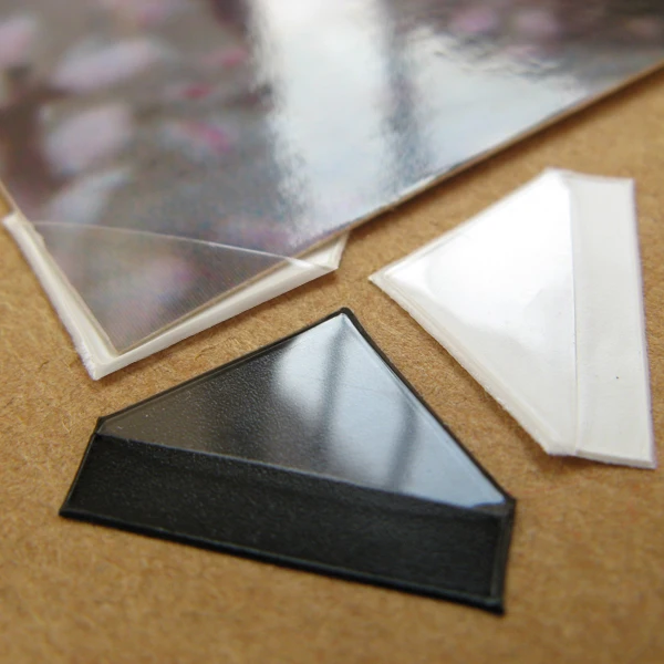 

White / black bottom corner DIY PVC Photo Gallery dedicated photo Beijiao paste hand corner one piece with 102 pcs corners