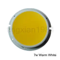 10 шт. 7 Вт теплый белый круглый COB LED SMD Light DC 15-18 В лампа клипы 490-560LM LED лампа Газа