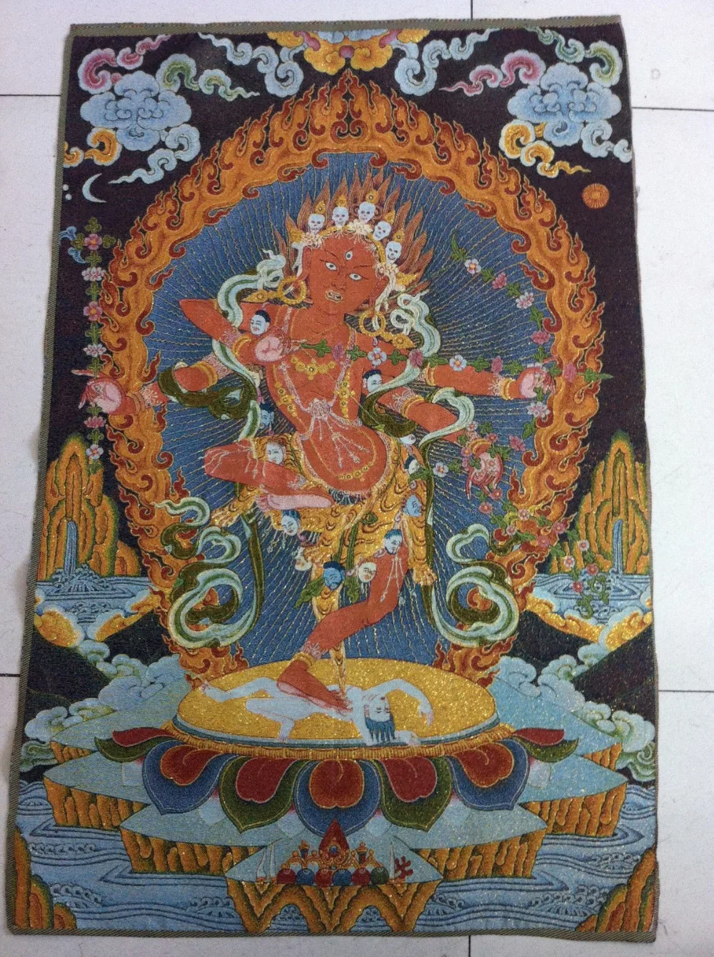 

Tibet Nepal tara hair golden Buddha guanyin exorcism peace wealth thangkas