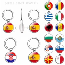 Llavero bandera del país de Europa del Sur, Bandera de Portugal, Grecia, Albania, España, Italia, Croacia, búlgaro, Albania, Hungría