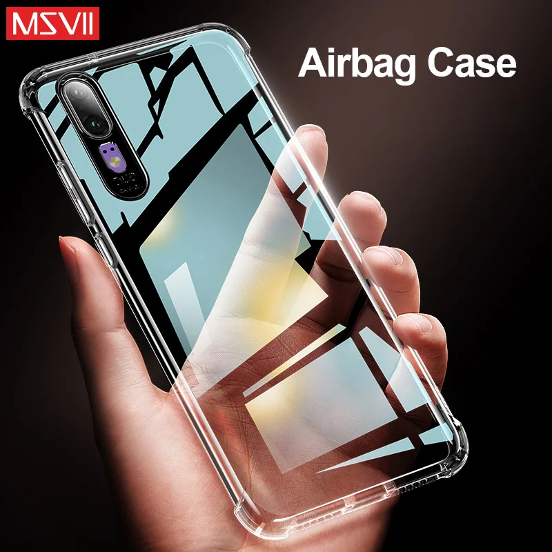 

MSVII Anti-Knock Case For Huawei honor 10 Clear Protective Soft Silicone Case huawei p20 mate 20 X pro Lite p10 pro Nova 3E Capa
