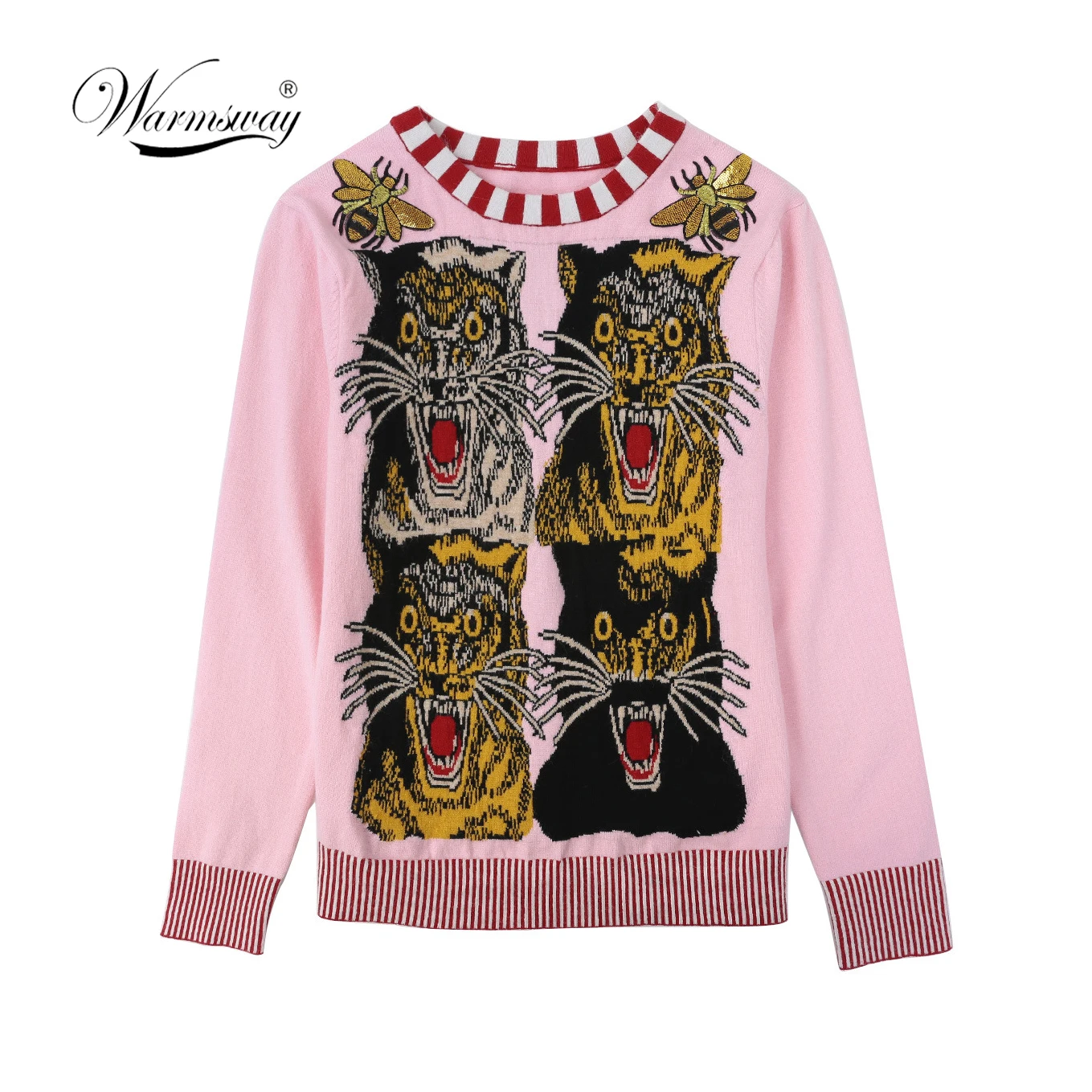Brand Winter Tiger Sweater Women Knitted Sweaters Pullovers Fashion