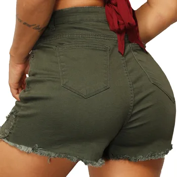 

Black Army Green Denim Shorts Jeans for Women Ripped Shorts Fashion Summer Casual Jeans Women Sexy Shorts Hot shortPants