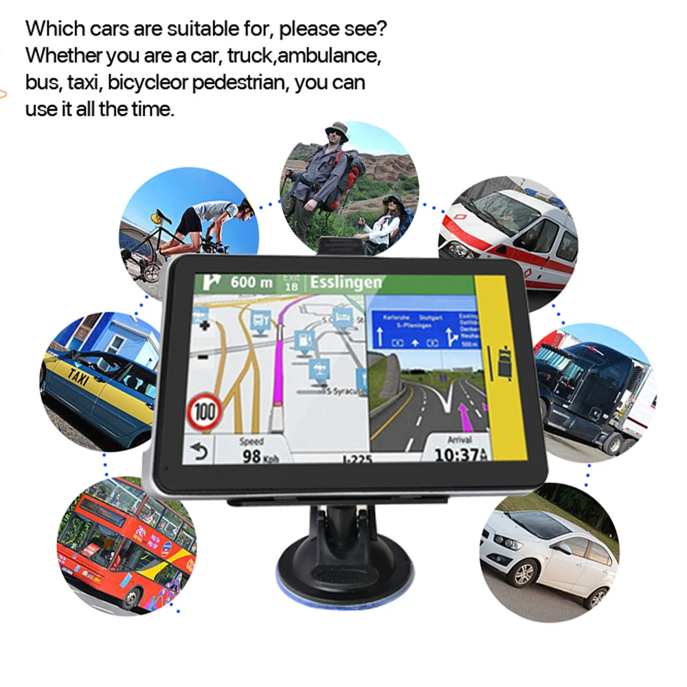 7 дюймовый автомобильный GPS навигатор FM Bluetooth голосовая навигация Navitel