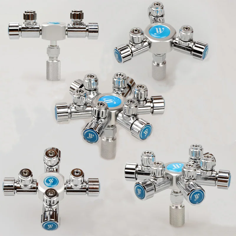 

aquarium co2 spliter multi-way 2/3/4/5/6 way with independent regulator needle valve