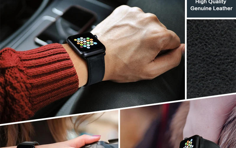 Ремешок для часов MAIKES для Apple Watch, ремешок 44 мм, 40 мм, 42 мм, 38 мм, серия 4, 3, 2, iwatch, качественный ремешок из коровьей кожи, ремешок для Apple Watch