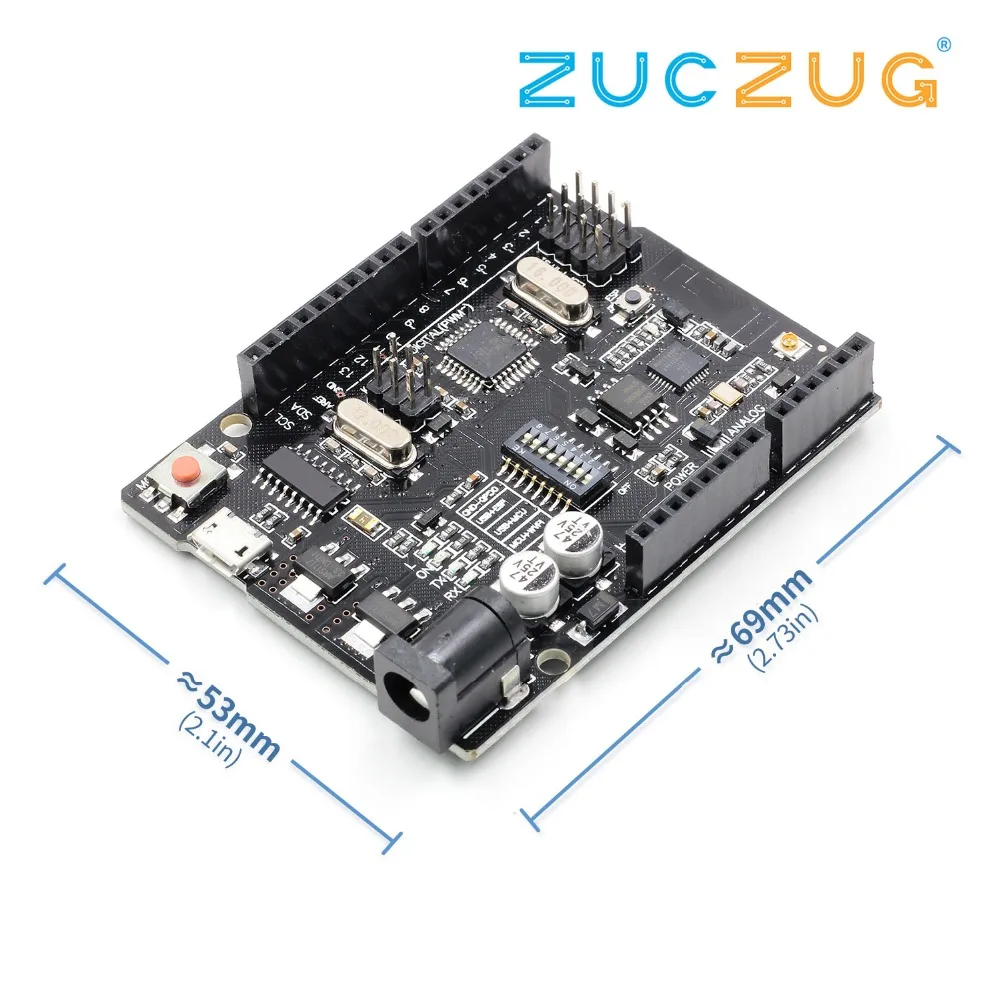 UNO + WiFi R3 ATmega328P ESP8266 (32 Мб памяти) USB-TTL CH340G. Совместимость с Arduino Uno NodeMCU WeMos |