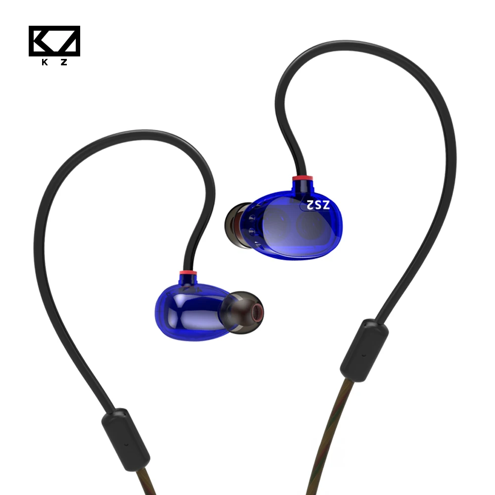 KZ Headphones Original ZS2 Super Bass In Ear Earphone Dual ...