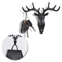 Creative Hook Vintage Deer Head Antlers for Hanging Clothes Hat Scarf Key Deer Horns Hanger Rack Wall Decoration