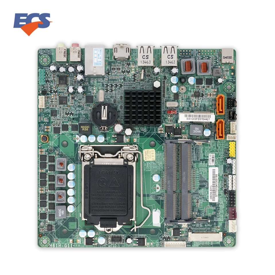 

For ECS H61H-G11 Desktop Motherboard H61 LGA 1155 DDR3 SATA2 Mini-ITX