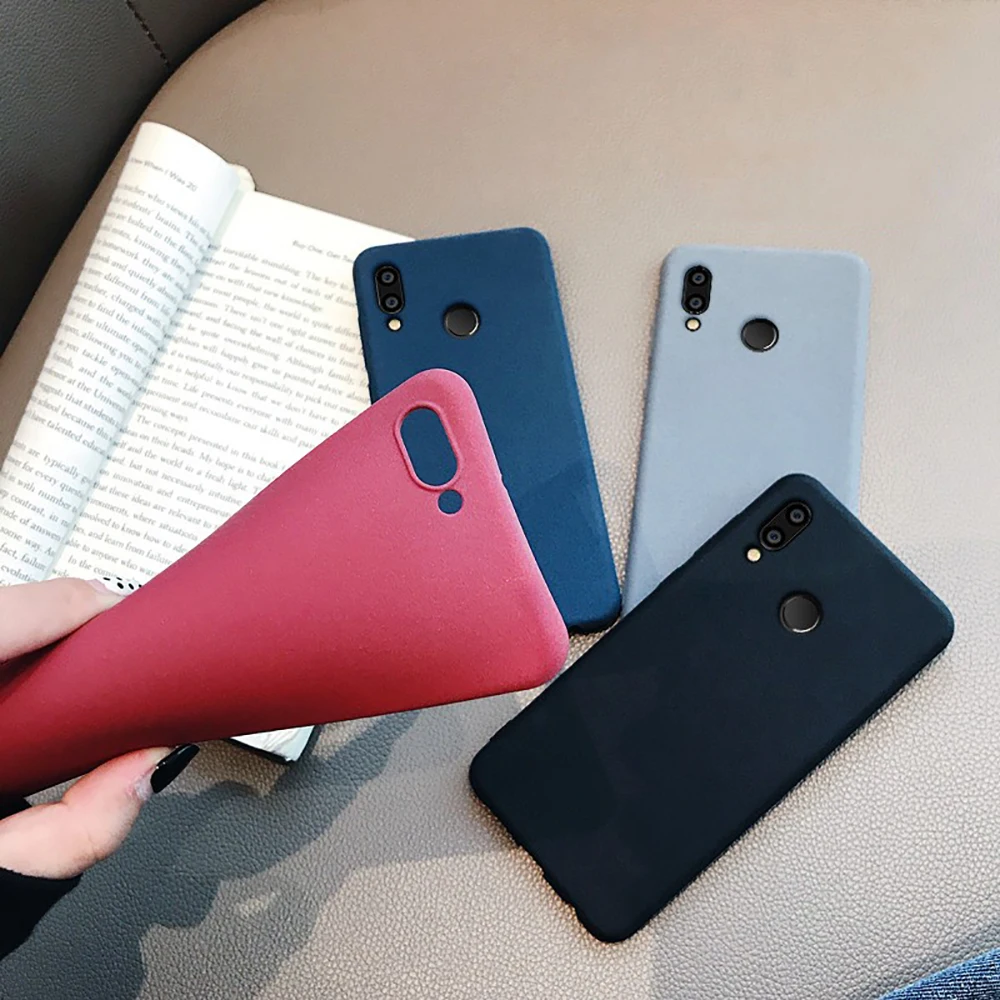 Элегантный очаровательный Матовый Мягкий ТПУ чехол для Huawei Y6 Prime Y5 2019 Y7 2018 lite 2017 P