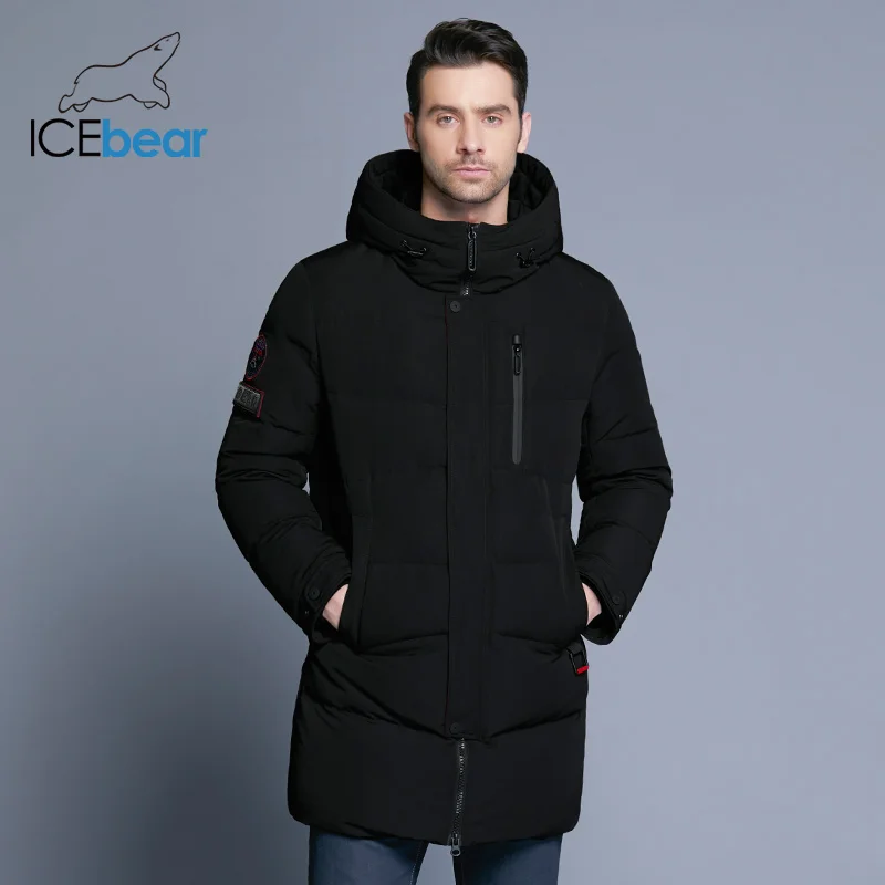 Горячая Распродажа, зимняя теплая ветрозащитная мужская куртка с капюшоном, Теплая мужская парка высокого качества, модная повседневная куртка MWD18856D
