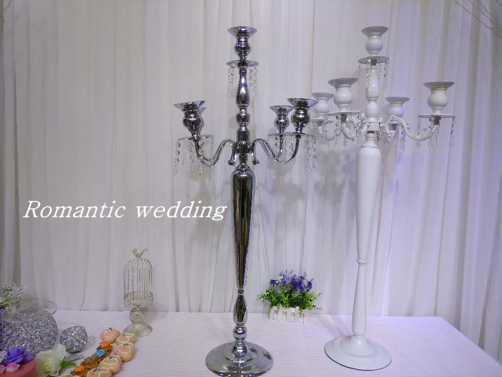 4pcs/lots 105CM tall wedding centerpiece black candle holder Candelabra for Wedding decoration