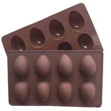 8 ovo de páscoa forma bolo sabão molde de silicone chocolate decoração ferramentas de decoração de cozimento